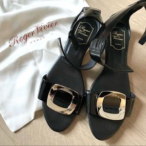 Roger Vivier Ankle Strap Leather Sandal